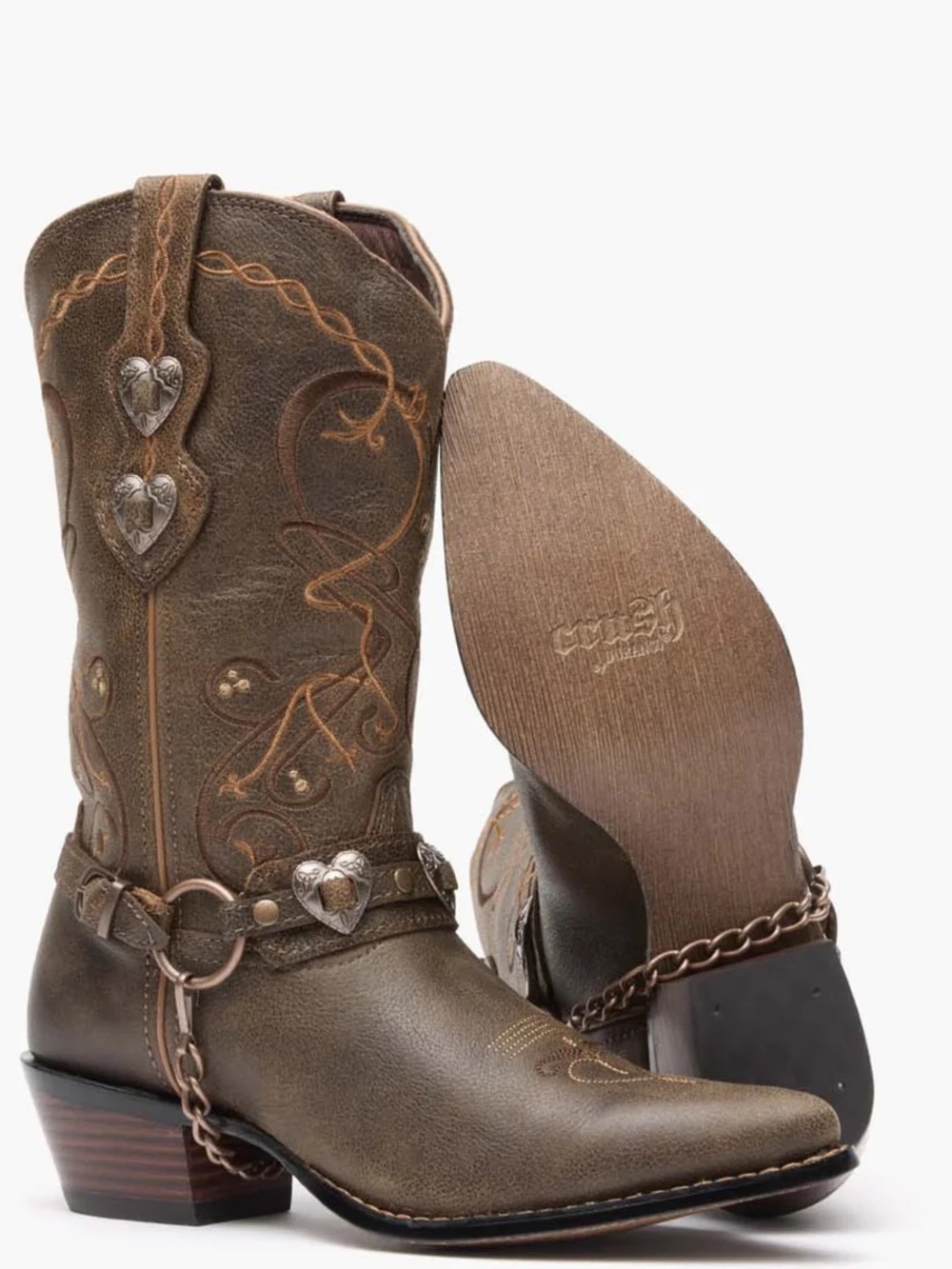 CRUSH BY DURANGO® WOMEN'S BROWN HEARTBREAKER BOOT 9.5 - Picture 2 of 9